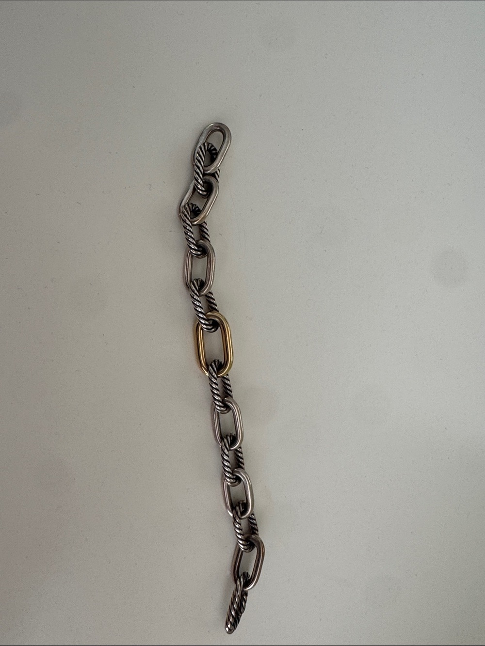David Yurman Two-Tone Silver and Gold Link Bracelet